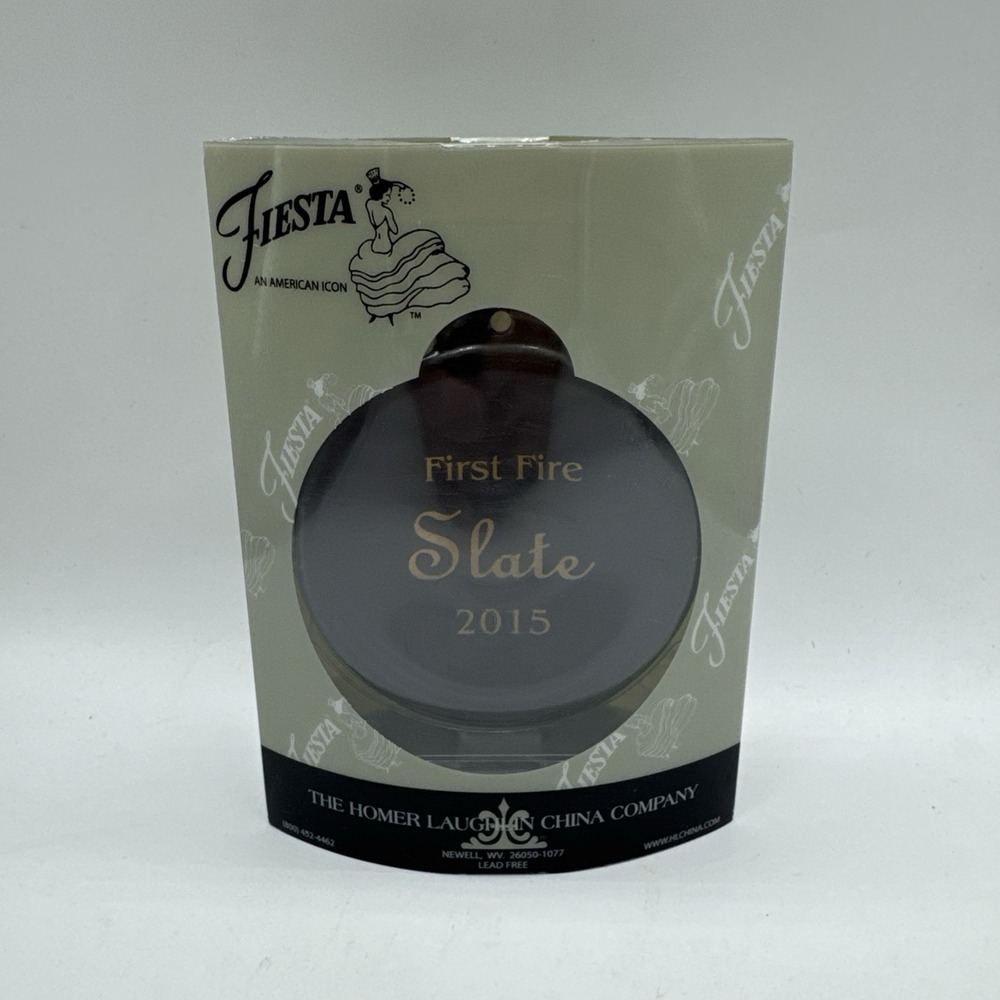 Fiesta Slate First Fire 2015 Christmas Ornament Homer Laughlin HLCCA Slate